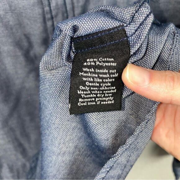 Rock & Republic Ladies Denim Dress Shirt, Long Sleeve Blue Size Large - Picture 6 of 12